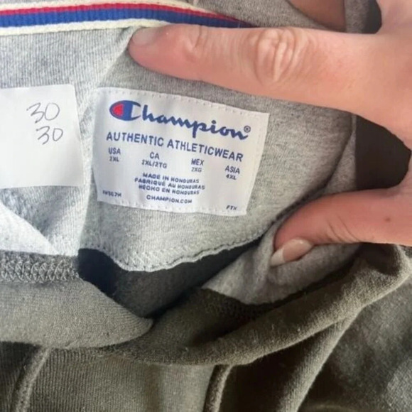 Champion Mens Gray Hoodie 2XL Powerblend Logo Army Camouflage Fleece - Picture 7 of 10